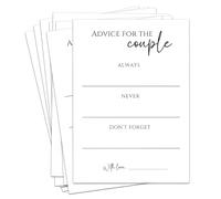 zriauber Advice for the Couple Wedding Shower Cards, 25 Guests 5x7 Minimalist Bridal Table Activity, Elegant Party Supplies, Words of Wisdom Note Guestbook Alternative - A10