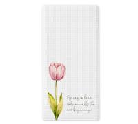 Zriauber Spring Is Here Floral Spring Kitchen Towels, Cute Farmhouse Holiday Hand Towels For Kitchen Or Bathroom, Easter Dish Cloths For Spring Decor, Seasonal Tea Towel For Home Decorations - A02