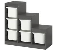 ZRIZAURA IKEA TROFAST Storage combination with boxes FRAME 99x44x94 cm trofast storage boxes Office essential frame with storage boxes-GREY (GREY WHITE)