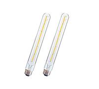ZRJIA E27 T30 300mm Decorative LED Bulb Vintage Retro Industrial Antique Edison E27 T30 6W 600lm 2700K Warm White 360° 230V, No Flicker, Not Dimmable (Pack of 2)