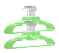 ZRKFSR Plastic Hanger 20 Pack, Green Plastic Coat Hangers - Ultra Thin, Space Saving, Heart-Shaped, 360° Swivel Hook - Strong and Durable for Adults