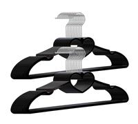 ZRKFSR Plastic Hangers 20 Pack, Black Slim Hangers Clothes Hangers Ultra Thin Space Saving- Cute Hangers with 360 Degree Swivel Hook-Strong Adult Hangers for Dress,Shirts, Coat