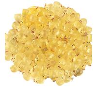 ZRLABL 50 Piece Mini Crown Chick Resin Decorative Ornaments, Glow-in-The-Dark, Yellow Translucent, 0.4 x 0.6 x 0.4 Inch, for Miniature Scenes and Moss Decor