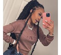 ZRQ 30 Inch Butterfly Locs Crochet Hair 6Packs Lightweight Long Distressed Butterfly Faux Locs Braids Hair Goddess Pre-looped Synthetic Soft Locs Hair Extensions (30 Inch, 1B#)