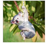 ZRQSMCX Outdoor Statue Garden Sculpture Koala Panda Bear Garden Statues Creative Animal Swing Cute Art Resin Animal Furnishing Sculpture Character Ornaments Living Room Home Outdoor Lawn Yard (#2)