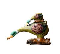 ZRQSMCX Statue Garden Decor Sculpture Design Outdoor Courtyard Garden Forest Kindergarten Art Creative Realistic Animal Decoration Resin Cute Duck Novelty Gift