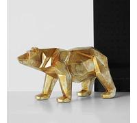 ZRQSMCX The Story of Polar Bear and Wolf Statue Decoration, Resin Crafts Simple Retro Geometric Animal Decoration Living Room Study Office Decoration,bear Gift (Bear)