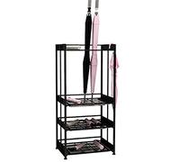 ZRQSMCX Umbrella Stand Square Old-fashioned, with Stainless Steel Drip Tray, can Accommodate Long (Black 48 * 35 * 102cm)