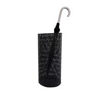 ZRQSMCX Umbrella Stand,Umbrella Stand The Hollow Design of The Large-Capacity Wrought-Iron for Home Hotels Quickly Drains Water (Black 20.5 * 49Cm)