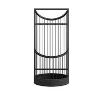 ZRQSMCX Umbrella Stands Metal Umbrella Holder Rack, Antique Style, Round Hallway Umbrella Rack, Classified Storage with Drip Tray Home Decoration (Black )