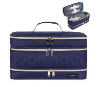 ZRRAJOY 3 Layers Storage Case For Shark Flexstyle, Travel Carrying Case For Shark 430/440 Flexstyle, Organizer Bag For Shark Flexstyle/Dyson Airwrap Styler Attachments(Dark Blue)