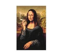 ZRRO Mona Lisa Smoking A Joint Marijuana Weed Poster Print poster Canvas Poster Wall Art Decor Print Picture Paintings for Living Room Bedroom Decoration 20×30inch(50×75cm)