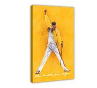 ZRRO Singer Freddy Mercury Canvas Poster Bedroom Decor Sports Landscape Office Room Decor Gift 16×24inch(40×60cm) Frame-style1