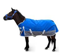 ZRSCHYG 1200D Waterproof Turnout Blanket for Mini Horse & Pony | 260g Heavyweight Winter Blanket | Blue Grey | 50 Inch