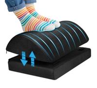 ZRSDIXKI Foot Rest Under Desk at Work, Footrest with Washable Cover-Comfortable Foot Stool with 2 Adjustable Heights for Home and Office, Car to Relieve Knee Back Lumbar Pain