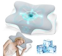 ZRSDIXKI Memory Foam Pillow - Orthopedic Neck Support Pillows, Cervical Pillows for Neck and Shoulder Pain with Washable Cooling Pillowcase, for Side, Back and Stomach Sleepers (Light Grey)