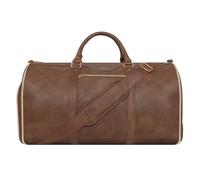 ZRSUN Garment Bag for Travel, Carry On Garment bag, Convertible Duffel Bag with Shoe Compartment, Perfect for Business Trips and Weekend Getaways, Brown, Travel Garment Bag