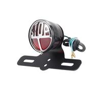 ZRTFGN Moto Rear stop lamp Motorcycle 12V Round Stop Rear License Plate Mount Tail Brake Light For Chopper For Bobber Taillight Turn Signal