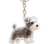 ZRTQWC Dog Hair Collector Keychain，Transparent Pet Charm Memorial Storage Box, Portable Pet Memory Capsule for Pet Owners Gift(F)