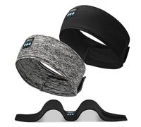 ZRUHIG 2-Pack Adjustable Headband Headphones, Sleep Headband, Sleeping Headphones, Bluetooth Headband with Thin Speakers Mic for Men Women, Yoga, Running, Workout, Travel