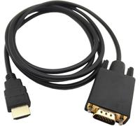 ZRUIDA HDMI to VGA Adapter Cable, 6ft/1.8m Gold-Plated 1080P HDMI Male to VGA Male Active Video Converter Cord Support Notebook PC DVD Player Laptop HDTV to D-SUB HD 15 Pin VGA Monitors Projector