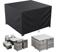 ZRUIORL Garden Furniture Covers, Rectangular/Square Outdoor Furniture Covers, Waterproof, Upgraded Tear-Resistant 420D Oxford Fabric Garden Rattan Sofa Set Patio Table Covers 190×160×80cm