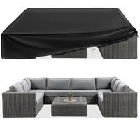 ZRUIORL Garden Furniture Covers Waterproof, 420D Heavy Duty Oxford Fabric Outdoor Furniture Cover for Table and Chairs Windproof, Patio Set Covers Anti-UV, Ripstop 242×72×97cm