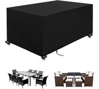 ZRUIORL Outdoor Garden Furniture Covers Waterproof, Heavy Duty Patio Furniture Set Cover for Outside, Rattan Sofa Cover for Patio Table and Chair Set Rectangular 300×82×77cm