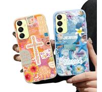 Zrutru 2 Pack Aesthetics Jesus Collage Phone Cases for Samsung Galaxy A25 5G Case Shockproof Soft Protective for Women Girls Phone Cover Funda for Samsung A25 6.5 Inch
