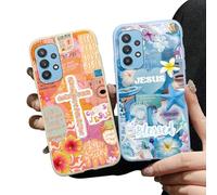 Zrutru 2 Pack Aesthetics Jesus Collage Phone Cases for Samsung Galaxy A32 5G Case Shockproof Soft Protective for Women Girls Phone Cover Funda for Samsung A32 6.5 Inch