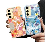Zrutru 2 Pack Aesthetics Jesus Collage Phone Cases for Samsung Galaxy S25 5G Case Shockproof Soft Protective for Women Girls Phone Cover Funda for Samsung S25 6.2 Inch