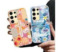Zrutru 2 Pack Aesthetics Jesus Collage Phone Cases for Samsung Galaxy S25 Ultra 5G Case Shockproof Soft Protective for Women Girls Phone Cover Funda for Samsung S25 Ultra 6.8 Inch