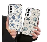 Zrutru 2 Pack Cute Beach Phone Case for Samsung Galaxy A16 5G 6.7",Kawaii Summer Seashell Starfish Cases Aesthetic Ocean Coastal Cover,Black Soft TPU Protective Funda for Girls Women for Samsung A16
