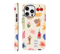 Zrutru Case Compatible with iPhone 16 Pro Max - Hybrid Duty 2 in 1 Full Body Rugged Shockproof Trendy Phone Cover, Summer Phone Cases for Woman Girl - Lemon Fruit Flower Sea Turtle Coquette Aesthetic