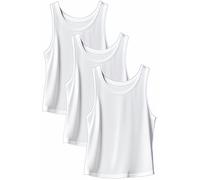 ZRWASKA® 3 Pack Children’s 100% Cotton Vests White Sleeve-Less Plain Undershirts Fitted Summer Top Vest Every-Day wear, Kids Back to School Uniform Boys Girls Vest Tank Shirts Size 12-13 Years