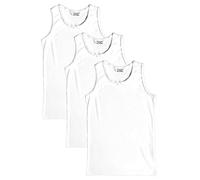 ZRWASKA® 3 Pack Girls Tops 100% Cotton Vests White Sleeve-Less Plain Undershirts Summer Top Every-Day wear, Kids Back to School Uniform Children’s Tank Shirts Size 3-5 Year (Pack 3)