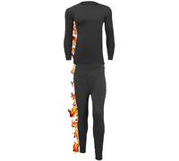 ZRWASKA® Men's Extreme Thermal Underwear Sets Tops & Bottoms, T-Shirt Long Sleeve Top Vest & Long Johns Trousers Warm Winter Thermals Men Set Base Layer Charcoal, Size Large