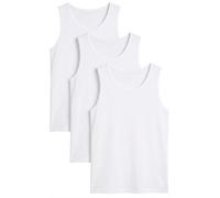 ZRWASKA® Men's Vests Tank Tops White Sleeve-Less Plain Cotton Undershirts Out Door Breathable Slim Fit Summer Top Vest Everyday Athletic wear Easy Fit Dry-Fit Workout Shirts White Size Large