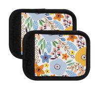 ZRWLUCKY 2 x luggage handle covers with poppies leaf, luggage marker, travel accessories for outdoor activities, Flowering poppies, 1 sizex2, imprint