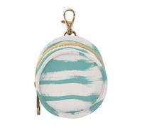 ZRWLUCKY Aegean Teal Broken Stripe Baby Girl Pacifiers Holder Case Portable Coin Purse Wallet, Baby Items Container Box