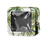 ZRWLUCKY Beautiful Flower Flowers Summer Cute Pattern Makeup Case Transparent Bag Toiletry Bag with Zipper Skin Care Bag for Women, Beautiful, Flower, Summer, Model, Beautiful, Flower, Summer, Model,