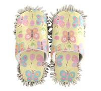 ZRWLUCKY Butterfly Mop Slippers Shoes for Floor Cleaning Washable Microfiber House Kitchen Dust Mopping Slippers