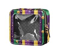 ZRWLUCKY Carnival Jewel and Bead Yellow Cute Makeup Bag Clear Toiletry Bags Cosmetic Organizer Case for Travel, Carnival jewel and bead yellow