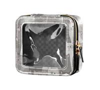 ZRWLUCKY Cats Pattern Doodle Cartoon Clear Small Makeup Bag Toiletry Bag Leather Organizer Bags for Travel, Cats Model Scribble, Cardboard, cats, model, doodles, cardboard, cats, model, doodles,