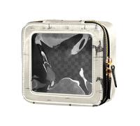 ZRWLUCKY Cowboy and Horse Small Pattern Clear Mini Makeup Bag Leather Toiletry Bag Leather Cosmetic Bag for Flying, cowboy and horse small pattern
