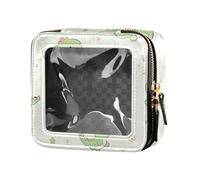 ZRWLUCKY Cute Dinosaurs Green Clear Travel Makeup Bag Travel Bags for Toiletries Skin Care Bag for Flying, Cute Dinosaurs green