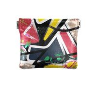 ZRWLUCKY Disco Retro Red and Orange Women Men Leather Coin Purses Waterproof Mini Coin Purse Pouches for Women, Multicolor, 4.33"(L) x 3.74"(W) x 0.39"(H), Print