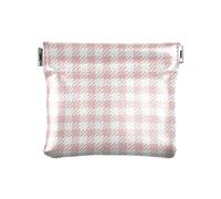 ZRWLUCKY Fashion Buffalo Plaid Check Women's Leather Coin Change Purse Portable Cash Coin Purse for Woman Girl, Multicolor, 4.33"(L) x 3.74"(W) x 0.39"(H), Print