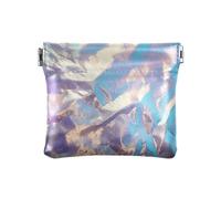 ZRWLUCKY Gemma Glitter Teal Wallet with Blueleaf Glitter Gemstone PU Leather Wallet for Women, 12cm(L) x 9.6cm(W) x 0.39"(H), Print, Gemma Glitter Teal, 4.33"(L) x 3.74"(W) x, Gemma Glitter Teal,