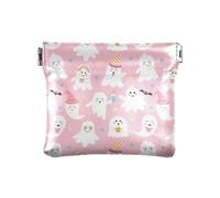 ZRWLUCKY Halloween Monster Women Leather Cash Wallet Fancy Mini Change Wallet Coin Pocket for Woman Girl, Multicolor, 4.33"(L) x 3.74"(W) x 0.39"(H), Print